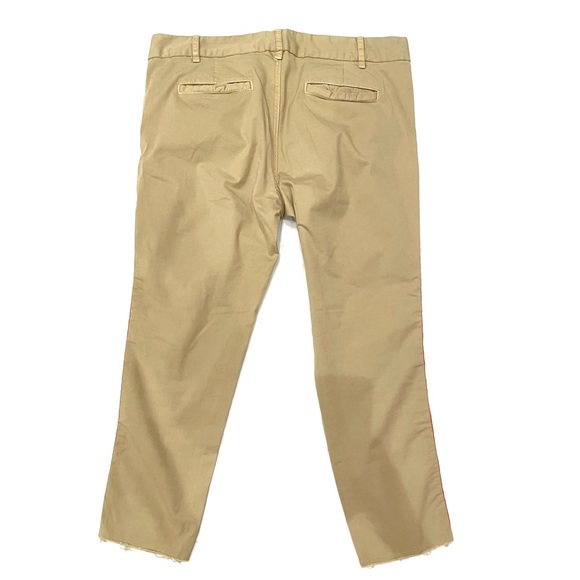 Nili Lotan East Hampton Desert Sand Cropped Side Stripe Tape Pant Size 2 - Picture 9 of 13